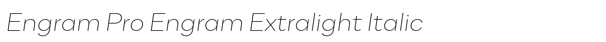 Engram Pro Engram Extralight Italic image